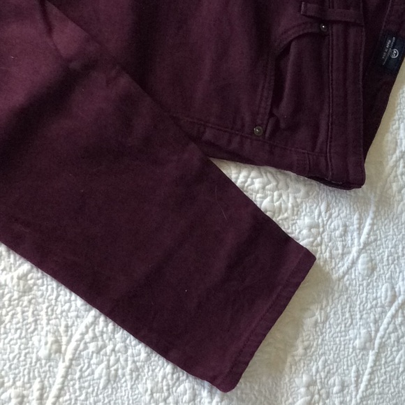 AG Maroon Burgundy “The Stevie Ankle” Slim Straight Jean 27 - Picture 4 of 7